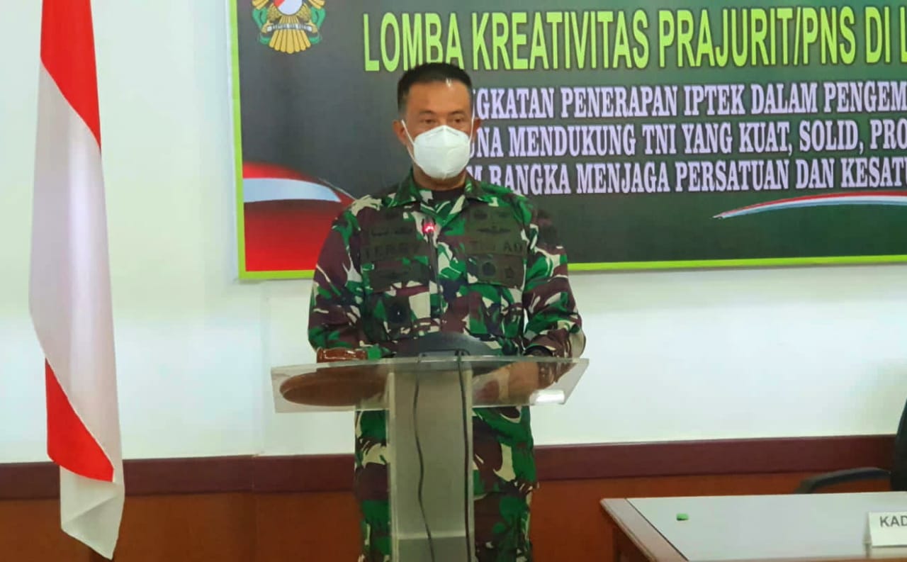 Cerdaskan Prajurit dan PNS, Kadislitbangad Buka Lomba Kreativitas Prajurit/PNS TNI AD TA 2021