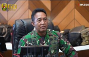 KASAD Jendral Andika Vicon dengan Commanding General of USARPAC Terkait Garuda Shield 2021