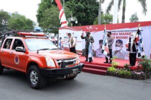 Panglima TNI Melepas Pembagian 500 Ribu Masker Untuk Bumi Arema