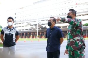 Jenderal TNI Andika Perkasa Menerima Kunjungan Menteri Sekretaris Negara RI di Markas Besar TNI AD ⁣